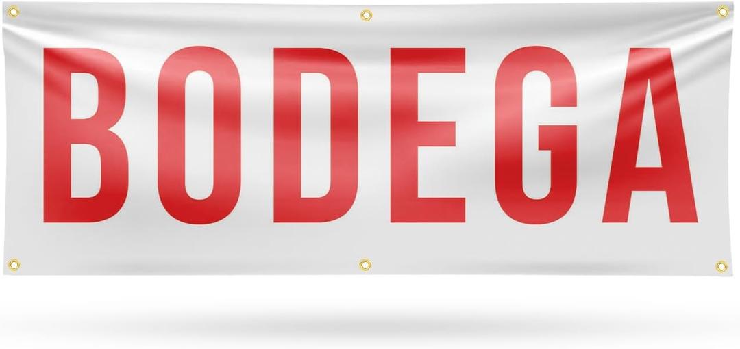 Bodega Banner Sign 24 Inch x 72 Inch | 13 oz Vinyl with Metal Grommets | Heavy-Duty Single-Sided Outdoor Durable Printed High-Quality Weatherproof | Made in the USA