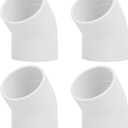 4Pack 2" 45 Degree PVC Elbow Pipe Fitting Connector (Socket x Socket) Furniture Build Grade SCH40 2 Inch 45 Degree Elbow PVC Corner Adapter for Home Sewer Plumbing Water Line