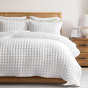 WDCOZY White California Cal King Size Quilt Bedding Sets with Pillow Shams, Oversized Lightweight Soft Bedspread Coverlet, Quilted Blanket Thin Comforter Bed Cover, 3 Pieces, 116x106 inches (California King)