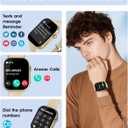 Smart Watch for Men Women (Answer/Make Call), 2.0"Smartwatch Fitness Tracker with 100+ Sport Modes, Heart Rate/Sleep Monitor, Pedometer, SpO2, IP67 Waterproof, Activity Tracker for Android iOS Phones (Gold)