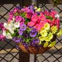 Fanfantoey 16 pcs Artificial Flowers for Outdoors, UV Resistant Fake Flowers Outside Decoration, Realistic Faux Silk Morning Glory Fake Plants for Planter Outside Decor (20, 5 Mixed)
