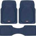 BDK Heavy Duty Blue Rubber Car Mats Full Set - Universal Trim-to-Fit All Weather Floor Mats - Floor Mats for Car Accessories - Front & Back Interior Floor Mats for Truck Accessories
