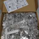 2 Pack Soft Close Cabinet Door Hinges for 1/2" Partial Overlay Cupboard, 100 Degree Opening Angel, Stainless Concealed Kitchen Cabinet Hinges with Mounting Screws and Manual