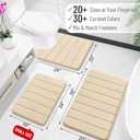 OLANLY Memory Foam Large Bath Mat 59x34, Super Soft Absorbent Bathroom Rugs
