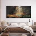 Canvas Landscape Natural Wall Art Decor Yellow Forest Wall Art 20" x 40"