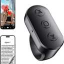 Scrolling Ring Remote for TikTok YouTube Instagram Shorts Video, Scroller Page Turner Clicker for Kindle APP Compatible with iPhone iPad Android Phone, Remote Shutter Control for Phone Camera (Black)