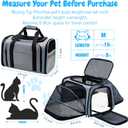 Double Expandable Cat Carrier,Airline Approved Soft-Sided Pet Travel Carrier for Small Dogs Cats under 15 lbs,Waterproof 600D Oxford Fabric with Washable Replacement Liner,Odor-Free & Claw-Proof(Blue)