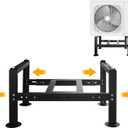 Mini Split Ground Stand for 18000-36000 BTU, Mini Split AC Bracket for Ductless Air Conditioners Heat Pump System,Heavy Duty Condenser Stand Adjustable Length 27.5" to 41.3" Max Load 550Lbs (Black)