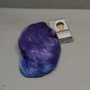 Blue and Purple Curly Women Wigs Long Wave Middle Part Synthetic Wig for Halloween Cosplay Wigs (Mixed Blue)