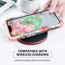 PIXIU Unique Flower Pattern Compatible with iPhone 17e/16e 6.1 inch case,Heavy Duty Dual Layer Shockproof Full-Body Protective Sturdy Hybrid Cute Rugged Case for Women,Girls,Kids Pink Flower