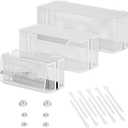 3 Pack Cable Management Box, Metal Mesh Cord Organizer Box for TV Wires, Electrical Hiding, Power Strip  Under Desk Cable Storage Box with Cable Clips&Reusable Cable Ties for HomeOffice - White