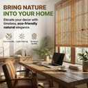 Glimer Bamboo Blinds for Interior Windows, Natural Roll Up Bamboo Shades for Indoor Windows & Outdoor Patio, Light Filtering Bamboo Window Shades for Living Room, Porch, Balcony, Easy to Install (36"W x 72"H)