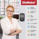 Keyless Entry Keypad Deadbolt - Digital & Mechanical Door Lock, Low Power Risk-Free (Black)