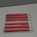 HINZER 6 Pcs Flameless Taper Candles with Remote & Timer 9.6 inch Real Wax Battery Operated LED Warm 3D Wick Flickering Window Candles for Halloween Christmas Wedding Decor, Red