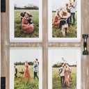 GLM 5x7 Picture Frame Collage with 4 Photos - Display Your Favorite Memories - Collage Picture Frames That Fit Any 4x6 or 5x7 Photo (Brown) (1 Pack)