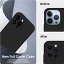 FireNova Designed for iPhone 13 Pro Max Case, Silicone [Camera Protection] Phone Case, Soft Anti-Scratch Microfiber Lining Inside, 6.7 inch, Black