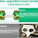 AOPANDA Cheerleading Pom Poms with Baton Handle for Team Spirit Sports Dance Cheering Kids Adults (Red and Black)