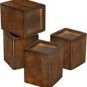 Sopicoz 3 inch Furniture Risers Square Bed Risers Set of 4, Heavy Duty Wood Bed Lifters Bed Frame Risers Blocks for Sofa, Chair, Cabinet, Table