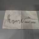 MFGNEH Home Sweet Home Quotes Farmhouse Pillow Covers 12x20 Inch,Farmhouse Decorative Lumbar Throw Pillow Case Cushion Cover,Housewarming Gift (Beige)