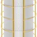 NearMoon Toilet Paper Organizer Stand, Free Standing 3 Rolls Tissue Storage, Metal Bathroom Accessory, Rustproof Toilet Roll Holder for Kitchen Countertop Inside Cabinet Shelf(Marble Base,Gold)