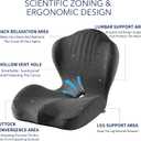 Seat Cushion for Car Truck Driver, Memory Foam Seat Cushion with Adjustable Strap,Ergonomic Lumbar/Back Support & Sciatica Relief for Long Drives, Orthopedic Cushion for Office Chair, Car, Semi Truck
