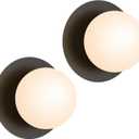 Mid-Century Wall Sconces Ceiling Light Fixture,Black 2 Pack