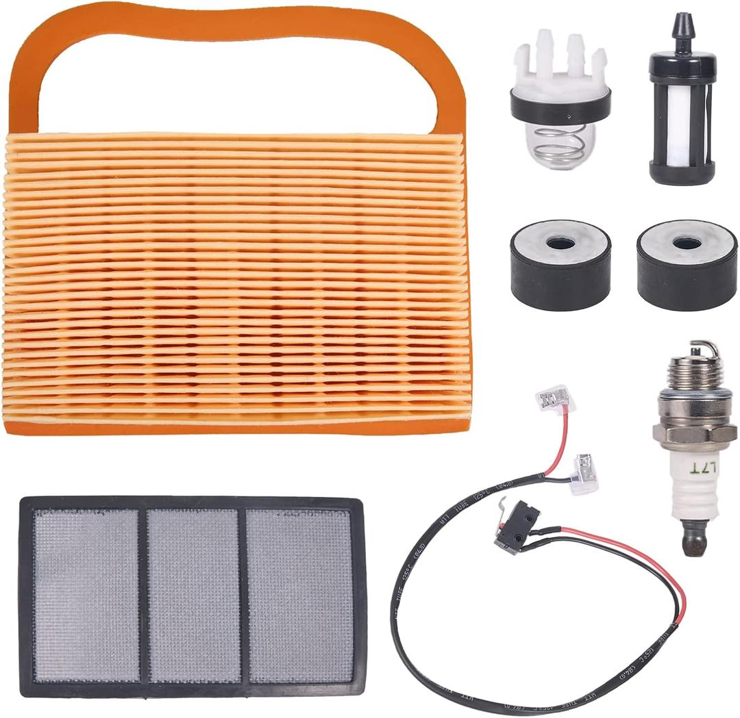 4238 140 4401 Air Filter Pre Cleaner & Stop Switch with Wires & Rubber Buffer Foot Tune Up Kit for STIHL TS410 TS410Z TS420 TS420Z Concrete Cut Off Saw Replace Parts 4238-140-1800