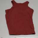 SUUKSESS Women Padded Cotton Ribbed Tank Tops 2025 High Neck Racerback Basic Tops (Large, Wine Red)