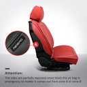 Seat Covers Full Set,Leather Seat Cover Car Seat Protector Wine Red