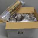 I00000 200 Pack Gold Plastic Cups, 10 oz Clear Plastic Cups Gold Rimmed Disposable Wine Glasses Fancy Disposable Party Cups Wedding Cup Drinking Tumblers Cocktail Glasses with Gold Rim