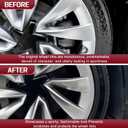 4 Pcs Rim Protector for Tesla 2025 2026 Model Y Juniper 20 Inch Helix Wheel Cover All-in-one Car Tire Trim Rings Rim Case Hubcaps Model Y Juniper Accessories (White)