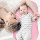 Mila Millie Water Resistant Removable Cover for Newborn Lounger | Minky Sensory Touch Slipcover for Baby Floor Seat | Premium Quality Soft Wipeable Fabric | Hypoallergenic (Blush)