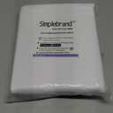 Simplebrand Ava Pure White Curtains for Bedroom 45 Inches Long 2 Panels Set, Light Filtering Window Treatment, Short Curtain Drapes, Soft Touching Casual Rod Pocket Privacy Curtains, W40 x L45 Inch