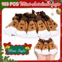 Nuenen 100 Pcs Mini Santa Hats 2.4x4.7 Inch Christmas Mini Elf Hats for Crafts Gifts Wine Bottle Xmas Party Table Decorations