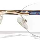 Rimless Reading Glasses for Women, Rectangle Blue Light Blocking Readers With Tinted Edge (Tortoise)