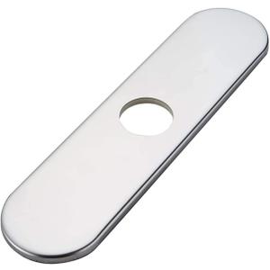 Homevacious 10.2 Inch Bathroom Sink Faucet Or Kitchen Faucet Base plate Hole Cover Deck Plate Escutcheon Chrome Circular Stainless Steel