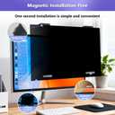 SCRMMQH Magnetic 24 Inch Privacy Screen for Monitor 16:9 Aspect Ratio Hanging Removable Privacy Screen for Computer Monitor, Anti Glare Blue Light Filter, Eye Protection