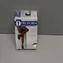 Truform 15-20 mmHg Compression Pantyhose, Sheer 20 Denier Women's Shaping Tights, Black, X-Tall