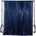 ShinyBeauty PHOTOBOOTH Background Best Choice-4FTx7FT-Sequin backdrops, Sequin Fabric,Wedding backdrops,Rust Backdrop,Sequin Curtains,Photography Backdrop (Buy it Now) (4FTx7FT, Navy Blue)