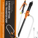 USB Electric Fuel Transfer Pump Battery Powered & Plug-In Power Supply, Portabel Gas Gasoline Transfer Pump For 5 Gallon Gas Can-Orange