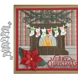 5 x Christmas Socks Metal Die Cuts,Merry Christmas Boots Hat Card Cutting Dies Cut Stencils DIY Scrapbooking Album Decorative Embossing Paper Dies Festival Card Making