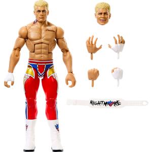 Mattel WWE Elite Collection Top Picks Action Figures & Accessories Set, 6-inch Collectible Cody Rhodes with Swappable Hands & Ring Gear