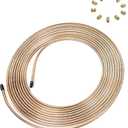 The Stop Shop 25 ft. Copper Nickel 3/16" Brake Line Tubing w/Metric Brake Line invert flare fittings. 10 x 1 mm (Pack of 10 Fittings)