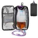 Meesyn Insulated Cover for Enteral Gravity Feeding Bag for G J GJ Tube G-tube Gtube Accessories Supplies Nutrition Liquid Insulation Cooler Fits 500ml to 1200ml Feeding Pump Bag