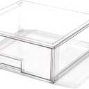 BINO | Stackable Storage Drawers, X-Large - Clear | THE CRATE COLLECTION | Storage Bins With Drawers | Bathroom Organizers | Under Sink Organizer | Vanity Cabinet Home Organization