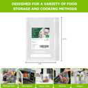 Bonsenkitchen Precut Vacuum Sealer Bags 100 Count, 8 in x 12 in Quart Size