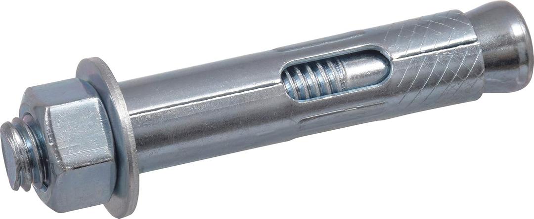 Hillman 50 Pcs Hex Head Sleeve Anchors (3/8" x 3") | Concrete & Masonry Expansion Anchors | Zinc-Plated Steel Heavy Duty Fasteners for Brick, Block & Concrete Mounting