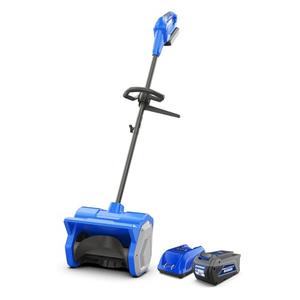 Wild Badger Power 40V Cordless Snow Shovel, 12" Brushless, 20 FT Throw, 8" Depth, 4.0Ah Battery & Fast Charger Included, for Steps, Porches, Walkways & Driveways