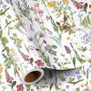 RUSPEPA 30" X 32.8' Wild Flower Wrapping Large Paper Roll for Women Girls, Jumbo Roll, Elegant Floral Design Gift Wrap Perfect for Birthday, Bridal Shower, Spring, Wedding, Mother's Day, 82 sq. ft.