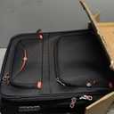 ROPLUS Softside Expandable Luggage with 4 Spinner Wheels, Durable Carry-On Luggage Suitcase (Black, 21-Inch)